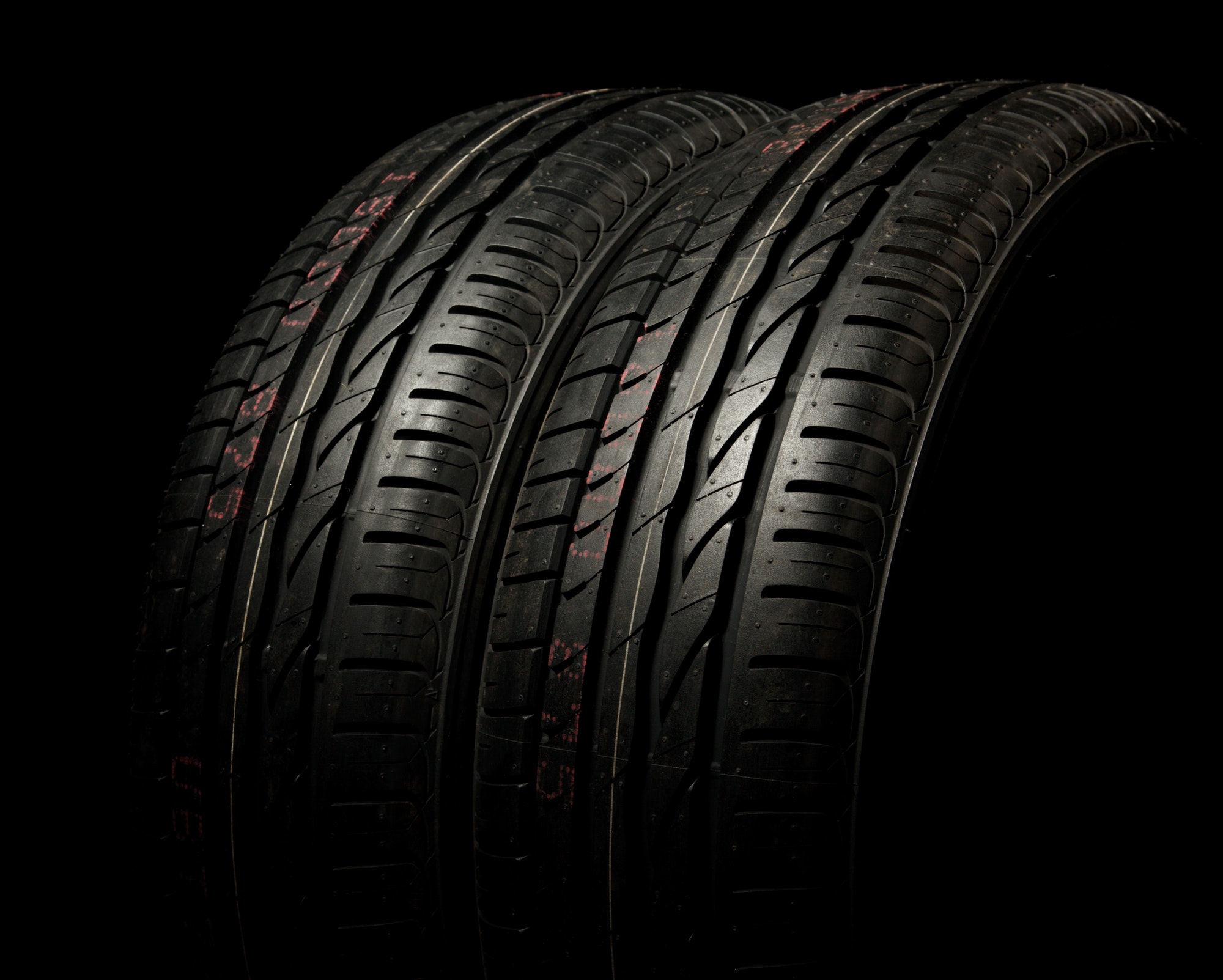 Two tires close up